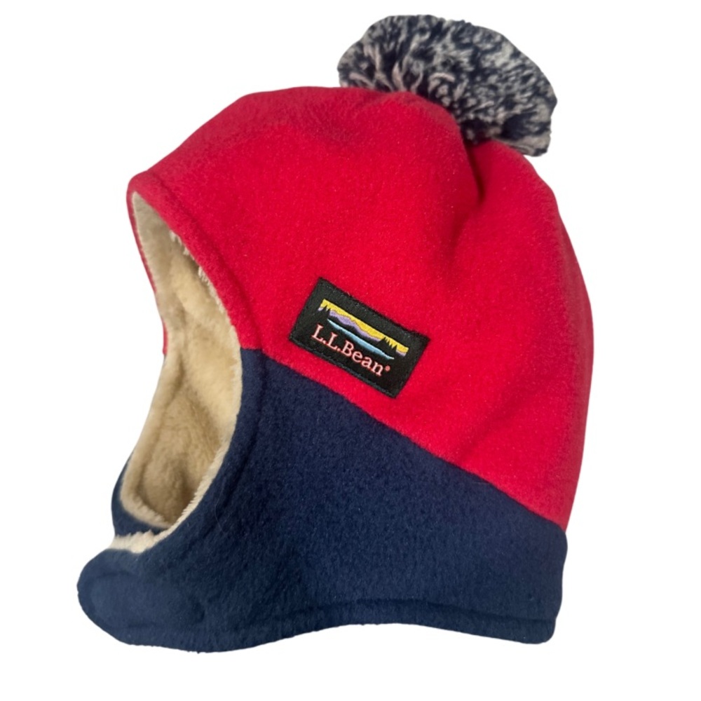 L.L. Bean Mountain Classic Fleece Hat * PINK & NAVY *